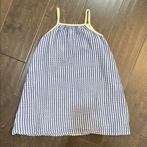 Primary Blue and White Striped Dress